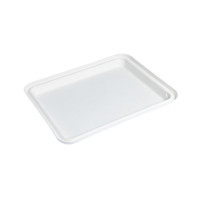 Couvercle plat blanc en pulpe pour plateau repas 60x60mm