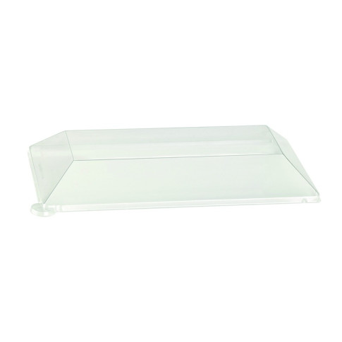 Couvercle plat transparent en plastique PET 275x140mm H30mm
