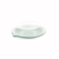 Couvercle plat transparent en plastique PET  H25mm
