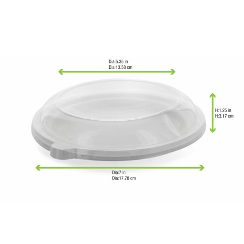 Couvercle plat transparent en plastique PET  H25mm