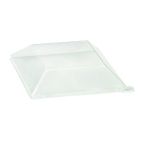Couvercle RPET transparent  160x160mm H38mm