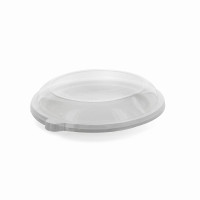 Couvercle plat transparent en plastique PET  H30mm