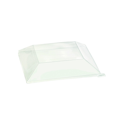 Couvercle plat transparent en plastique PET 200x200mm H50mm