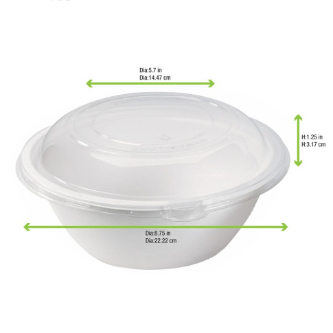 Couvercle plat transparent en plastique PET  H30mm
