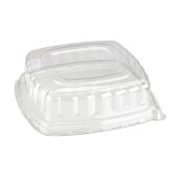 Couvercle plat transparent en plastique PET 318x318mm H85mm