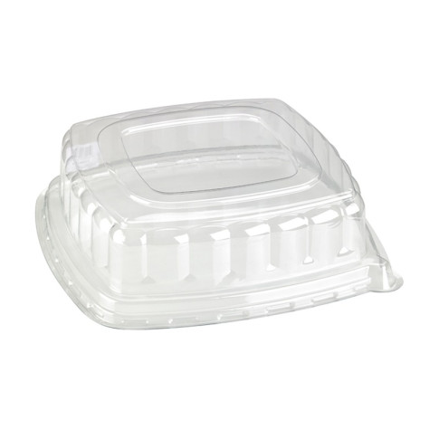 Couvercle plat transparent en plastique PET 318x318mm H85mm