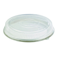 Couvercle plat transparent en plastique PET avec trou  H70mm