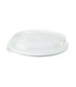 Couvercle plat et oval transparent en plastique PET 260x190mm H40mm