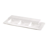 Couvercle plat transparent en plastique PET 260x110mm H32mm