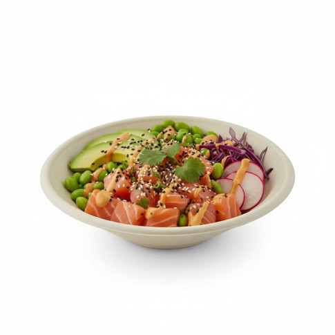 Bol rond brun en pulpe "Poke"   H49mm 700ml
