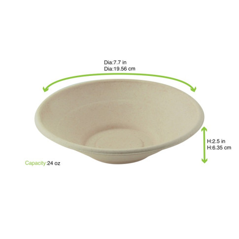 Bol rond brun en pulpe "Poke"   H49mm 700ml