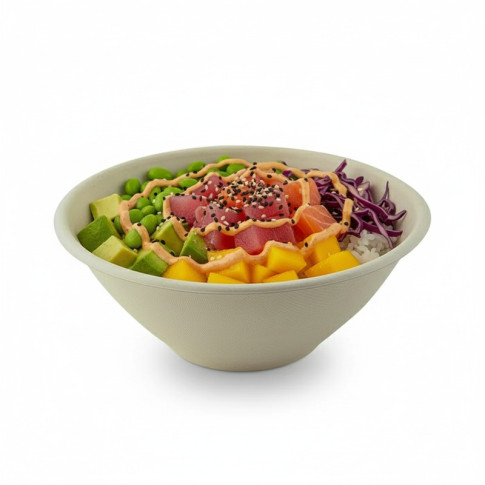 Bol rond brun en pulpe "Poke"   H76mm 1200ml