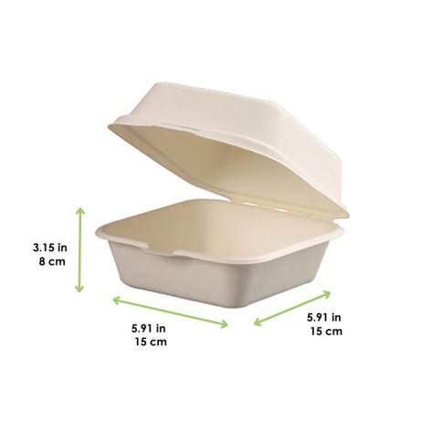 Coquille blanche en pulpe 150x150mm H76mm 460ml