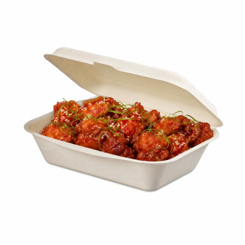 Coquille blanche en pulpe  190x140mm H60mm 600ml