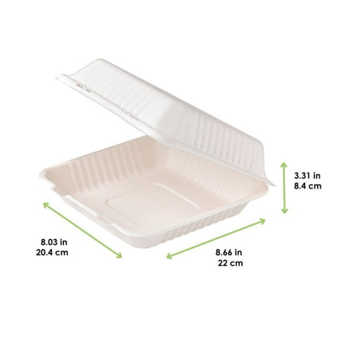 Coquille blanche en pulpe  220x204mm H84mm 850ml