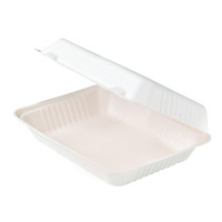 Coquille blanche en pulpe 230x156mm H80mm 830ml