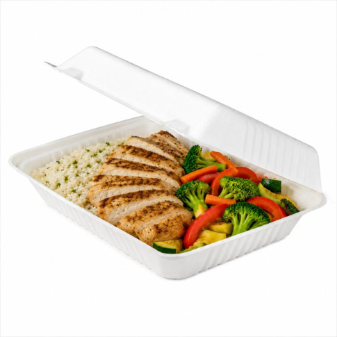 Coquille blanche en pulpe 230x156mm H80mm 830ml