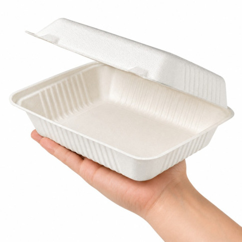 Coquille blanche en pulpe 230x156mm H80mm 830ml