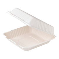 Coquille blanche en pulpe  234x231mm H80mm 1400ml