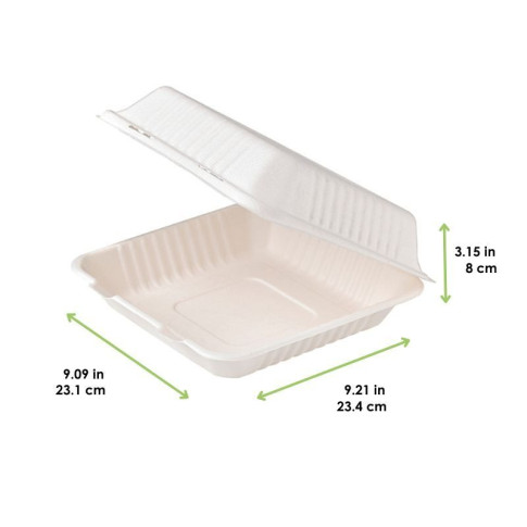 Coquille blanche en pulpe  234x231mm H80mm 1400ml