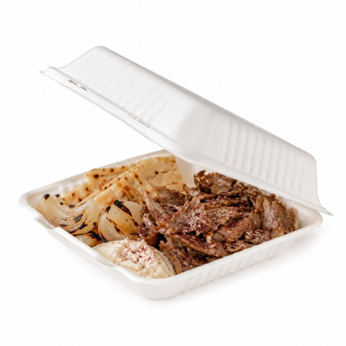 Coquille blanche en pulpe 235x230mm H80mm 1400ml