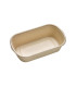 Boite rectangulaire brune en pulpe "Eco-Rec"  195x116mm H50mm 700ml