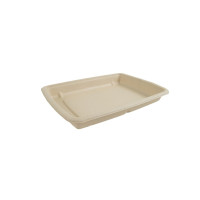 Plateau pulpe rectangulaire brun  226x162mm H27mm