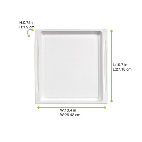 Plateau rectangulaire pulpe "Atlas" format 2/3 273x265mm H20mm