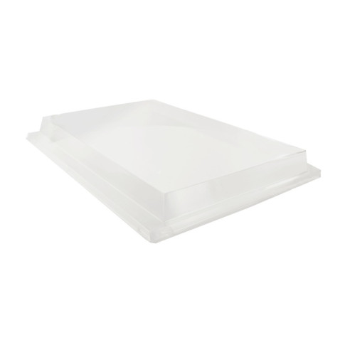 Couvercle plat transparent en plastique PET 380x280mm H40mm