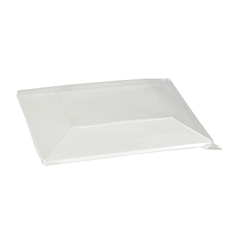 Couvercle plat transparent en plastique PET 210x210mm H40mm