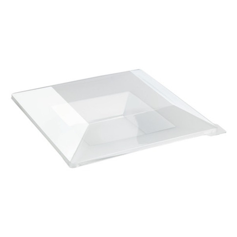 Couvercle plat transparent en plastique PET 245x245mm H30mm