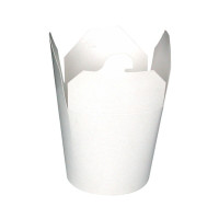 Pot carton blanc base ronde fermeture à fente  98x85mm H95mm 750ml