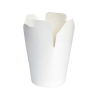 Pot carton blanc base ronde fermeture à boucle papillon   H97mm 750ml