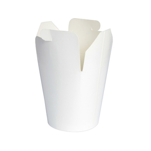Pot carton blanc base ronde fermeture à boucle papillon   H97mm 750ml