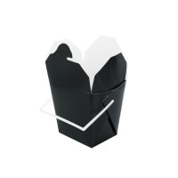 Boîte carré noir avec anse 92x74mm H90mm 415ml