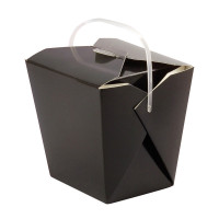 Boîte carré noir avec anse 100x93mm H104mm 750ml