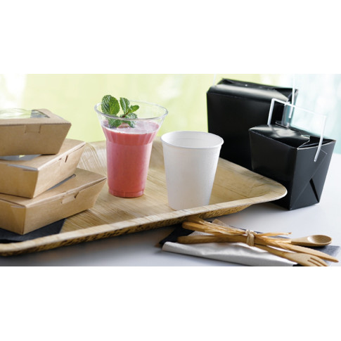 Boîte carré noir avec anse 100x100mm H110mm 950ml