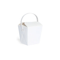 Mini Boite carré blanc avec anse  65x71mm H70mm 230ml