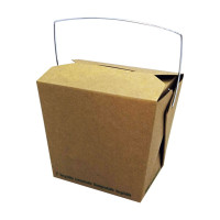 Boîte carton kraft carré avec anse 100x92mm H104mm 750ml