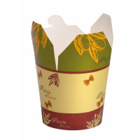 Pot carton blanc base ronde décor "Pasta"  H95mm 850ml