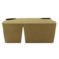 Boite repas carton kraft 2 compartiments  168x135mm H65mm 1 040ml