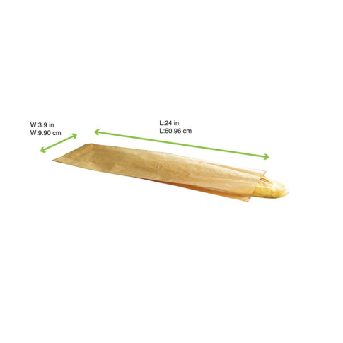 Sac à pain papier kraft brun  100x40mm H610mm
