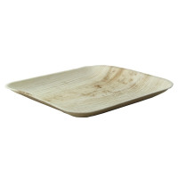 Assiette carrée en palmier  200x200mm H20mm