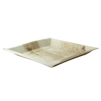 Assiette carrée en palmier  250x250mm H25mm