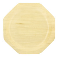 Assiette octogonale en bois "Scandinavie"  260x220mm