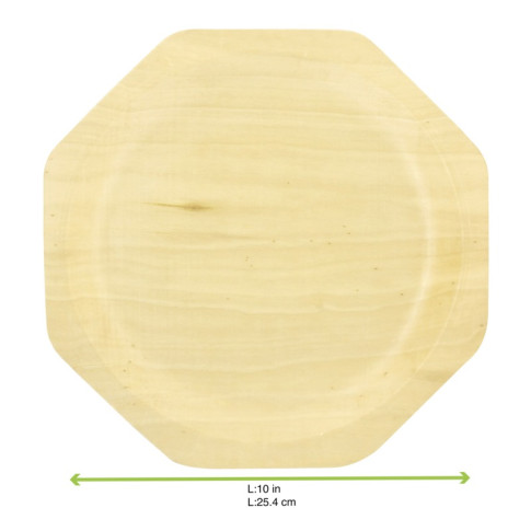 Assiette octogonale en bois "Scandinavie"  260x220mm