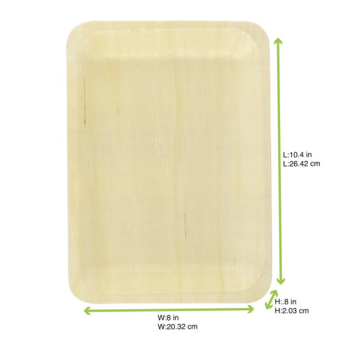 Plateau rectangulaire en bois "Scandinavie"  265x215mm H20mm