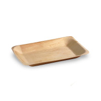 Assiette rectangulaire en palmier  280x180mm H15mm
