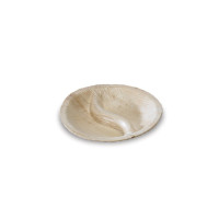 Coupelle ronde en palmier 2 compartiments "Yin Yang"  H20mm