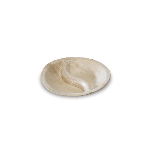 Coupelle ronde en palmier 2 compartiments "Yin Yang"  H20mm